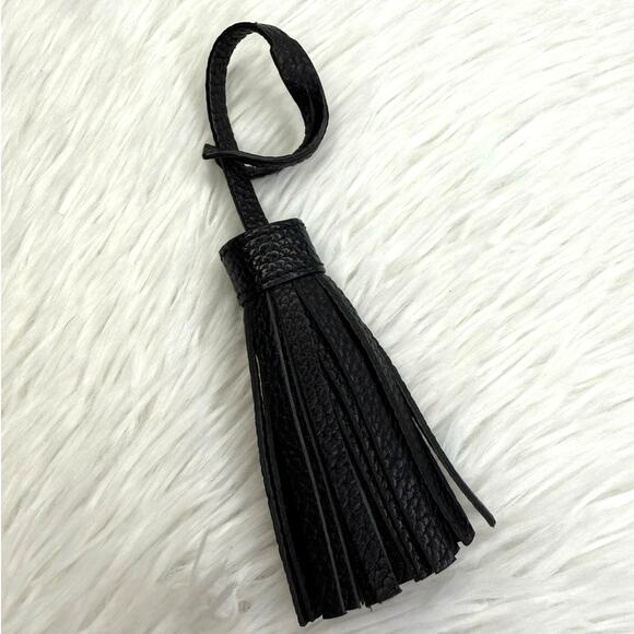 Handbag Replacement Black Pebbled Leather Tassel - Picture 1 of 3